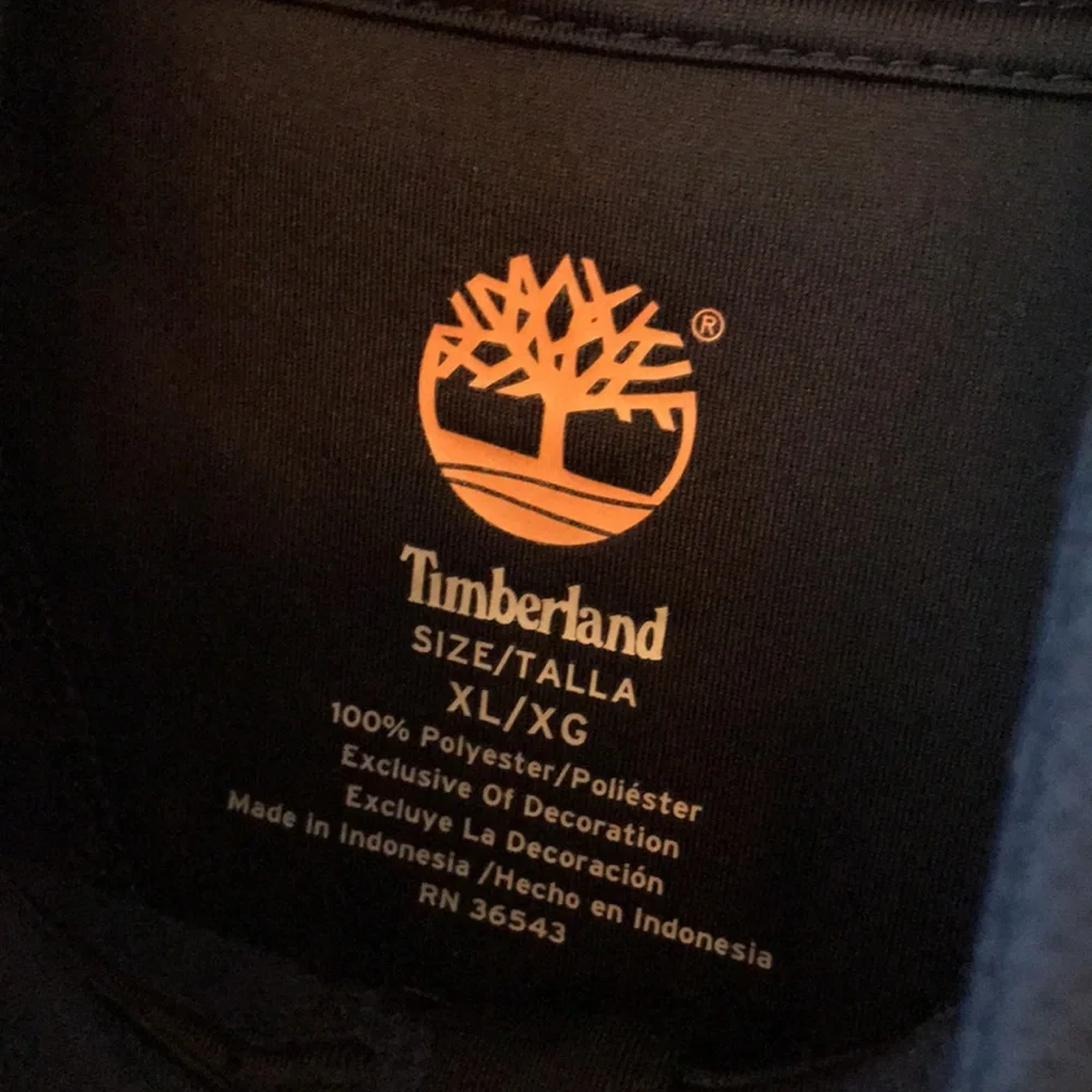 Timberland 1/4 zip XL woven mesh navy blue sport performance pullover shirt EUC